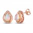 Le Vian Opal Earrings 1/5 ct tw Diamonds 14K Strawberry Gold