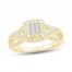 Multi-Diamond Engagement Ring 1/2 ct tw Princess/Round 10K Yellow Gold