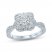 Monique Lhuillier Bliss Diamond Engagement Ring 1- 3/8 ct tw Round & Marquise-Cut 18K White Gold