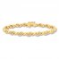 Diamond Bracelet 1 ct tw Round-cut 10K Yellow Gold 7.5"