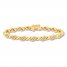 Diamond Bracelet 1 ct tw Round-cut 10K Yellow Gold 7.5"