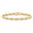 Diamond Bracelet 1 ct tw Round-cut 10K Yellow Gold 7.5"