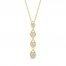 Diamond Teardrop Necklace 3/8 ct tw Round-cut 10K Yellow Gold 18"