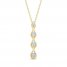 Diamond Teardrop Necklace 3/8 ct tw Round-cut 10K Yellow Gold 18"
