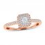 Adrianna Papell Diamond Engagement Ring 1/4 ct tw 14K Two-Tone Gold