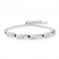 Paw & Infinity Bolo Bracelet 1/15 cttw Diamonds Sterling Silver