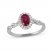 Lab-Created Ruby & White Lab-Created Sapphire Twist Ring Sterling Silver