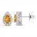 Citrine & White Lab-Created Sapphire Earrings Sterling Silver