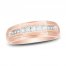 Men's Diamond Wedding Band 1/4 ct tw Round-cut 10K Rose Gold