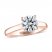 THE LEO Ideal Cut Diamond Solitaire Engagement Ring 1-1/2 ct tw 14K Rose Gold