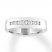 Leo Diamond Men's Wedding Band 3/8 ct tw 14K White Gold