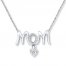 Diamond Mom Necklace 1/15 ct tw Round-cut Sterling Silver