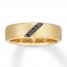 Neil Lane Men's Black Diamond Band 1/15 ct tw 14K Yellow Gold