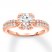 Diamond Engagement Ring 1/2 ct tw Round-cut 14K Rose Gold