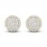 Diamond Halo Stud Earrings 1 ct tw Round-Cut 10K Yellow Gold