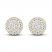 Diamond Halo Stud Earrings 1 ct tw Round-Cut 10K Yellow Gold