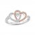 Two as One Diamond Ring 1/5 ct tw Round-Cut 10K Two-Tone