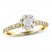 Adrianna Papell Diamond Engagement Ring 5/8 ct tw Round/Marquise 14K Yellow Gold