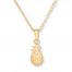 Young Teen Pineapple Necklace Sterling Silver/14K Gold Plating