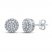 Lab-Created Diamonds by KAY Earrings 1/4 ct tw Round/Baguette-Cut Sterling Silver *Due to supply constraints, these earrings may include natural diamonds.