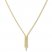 Wheat Chain Bar Necklace 10K Yellow Gold