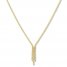 Wheat Chain Bar Necklace 10K Yellow Gold