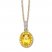 Citrine Necklace with Diamonds 10K Yellow Gold