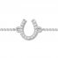 Diamond Horseshoe Bracelet 1/20 ct tw Round-cut 10K White Gold