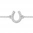 Diamond Horseshoe Bracelet 1/20 ct tw Round-cut 10K White Gold