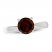 Garnet Solitaire Ring Sterling Silver