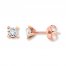 Diamond Earrings 1/2 ct tw Round-cut 14K Rose Gold