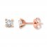 Diamond Earrings 1/2 ct tw Round-cut 14K Rose Gold