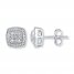 Diamond Earrings 1/20 ct tw Round-cut Sterling Silver
