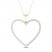 Diamond Heart Necklace 1/2 ct tw Round-cut 10K Yellow Gold 18"