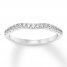 Diamond Wedding Band 1/5 ct tw Round-cut 14K White Gold