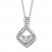 Diamond Necklace 1/4 carat tw 10K White Gold