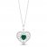 Hallmark Diamonds Tree of Life Lab-Created Emerald Necklace 1/6 ct tw Diamonds Sterling Silver 18"