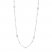 White Lab-Created Sapphire Necklace Sterling Silver 16"