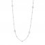 White Lab-Created Sapphire Necklace Sterling Silver 16"