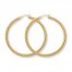 Hoop Earrings 14K Yellow Gold 50mm