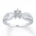 Diamond Promise Ring 1/6 ct tw Baguette/Round Sterling Silver