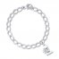 #1 Mom Charm Bracelet Sterling Silver 7" Length