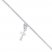 Cross Charm Anklet Sterling Silver 9" Length