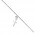 Cross Charm Anklet Sterling Silver 9" Length