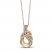 Le Vian Diamond Necklace 5/8 ct tw 14K Strawberry Gold 18"