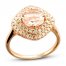 Le Vian Creme Brulee Morganite Ring 1/2 ct tw Diamonds 14K Strawberry Gold