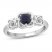 Center of Me Blue Sapphire & Diamond Ring 10K White Gold