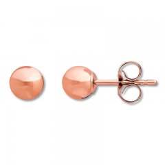 5mm Ball Earrings 14K Rose Gold