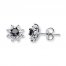 Black Diamond Earrings 1/2 ct tw Diamonds Sterling Silver