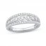 Diamond Anniversary Ring 1/2 ct tw Round-cut 10K White Gold